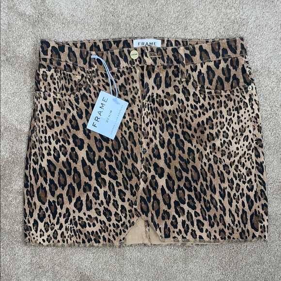 Frame Denim Dresses & Skirts - Frame Denim Leopard Print Skirt